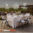 thumbnail image 3 of Set De Sillas Plegables De Plástico Reforzadas con Estructura De Acero 80 X 39 cm Silla para Eventos Resistente Color Blanco Silla Portatil Silla Plegable para Fiestas (4), 3 of 7