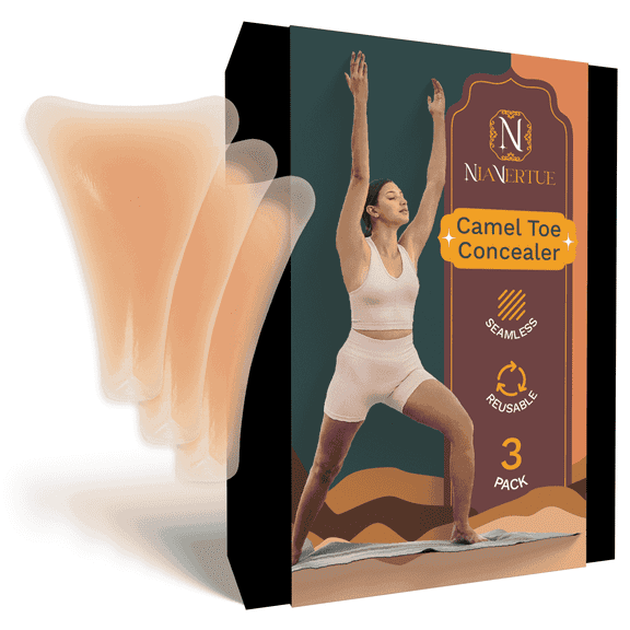 Nia Vertue Camel Toe Concealer, Silicone Seamless Pads (3 pack), One Size