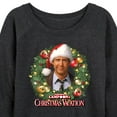 thumbnail image 3 of National Lampoon's Christmas Vacation - Clark Holiday Wreath - Women's Lightweight French Terry Long Sleeve Shirt, 3 of 5