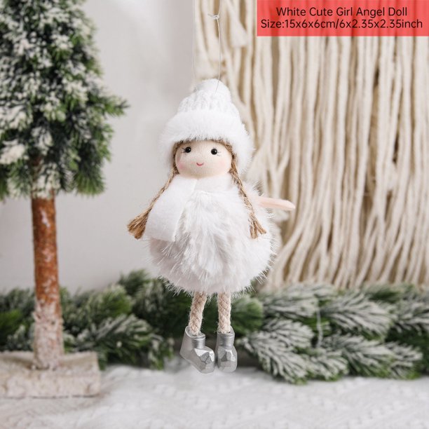 Christmas Elf Boy Doll Kids Gift 2024 New Year Xmas Tree Decor Plush Angel Pendant Christmas Decor 2023 Navidad Home Decor Noel
