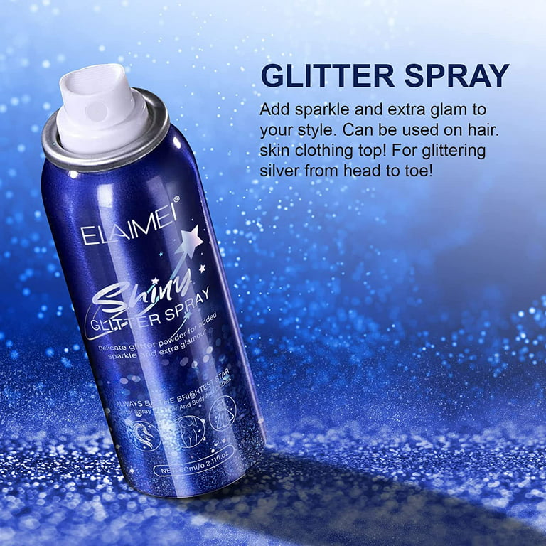 Lezero Temporary Body Glitter Spray, Body Shimmery Spray for Skin