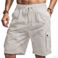 thumbnail image 2 of WTOBBY Men's Summer Loose Fit Cargo Shorts with Multiple Pockets, Casual Sports Beach Pants for Outdoor Adventures and Daily Wear ,Light Gray XL, 2 of 5