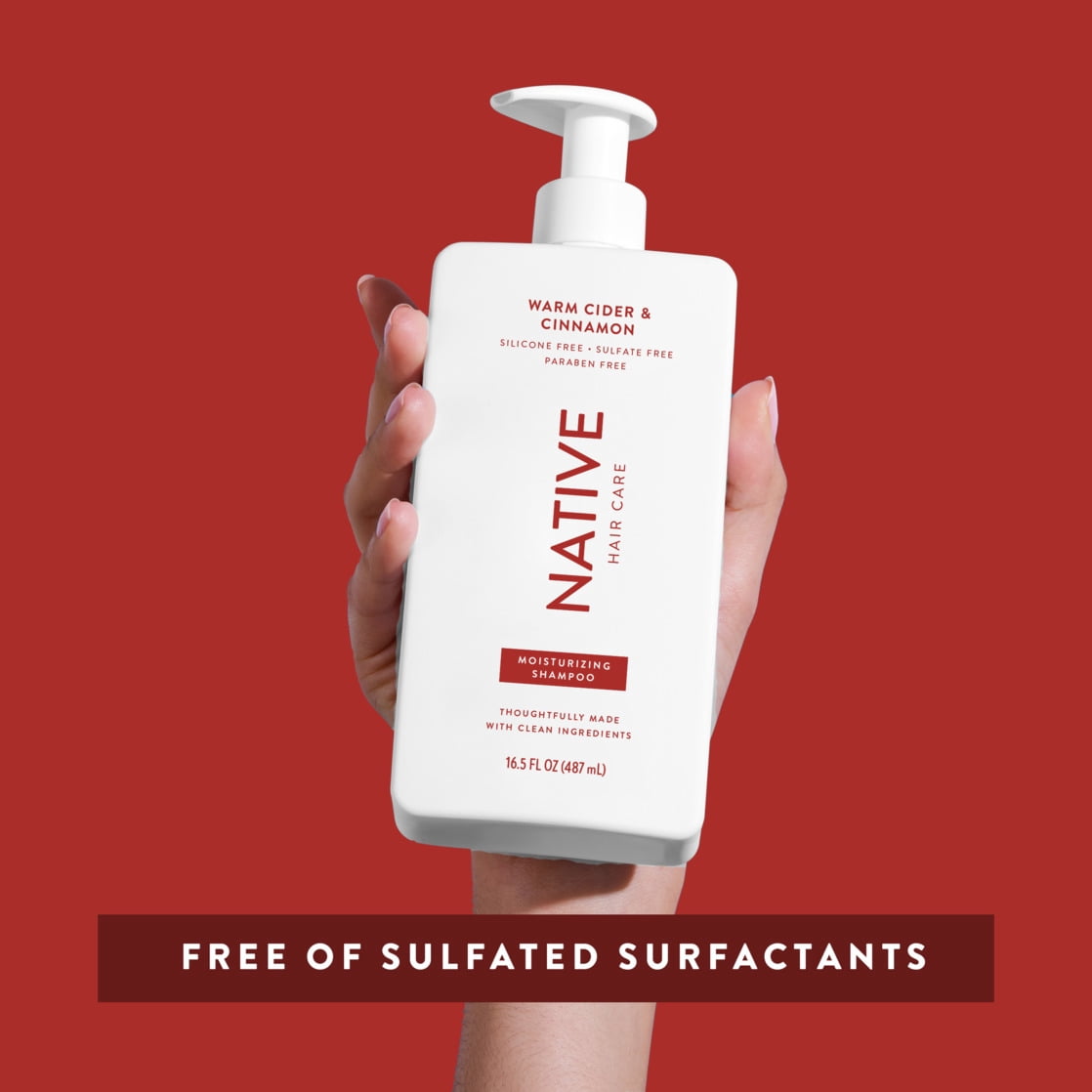 Native Moisturizing Shampoo, Warm Cider & Cinnamon, Sulfate Free, Paraben Free, 16.5 fl. oz