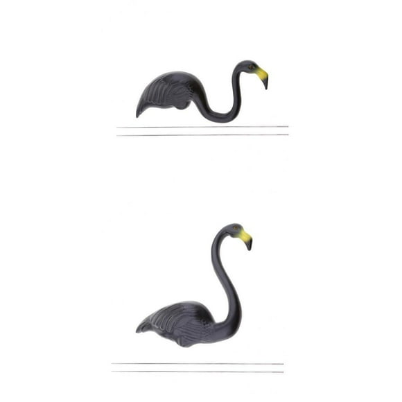 DOLITY Plastic Flamingo Animal Figure Model Figurine Garden Ornament Set / 2pcs