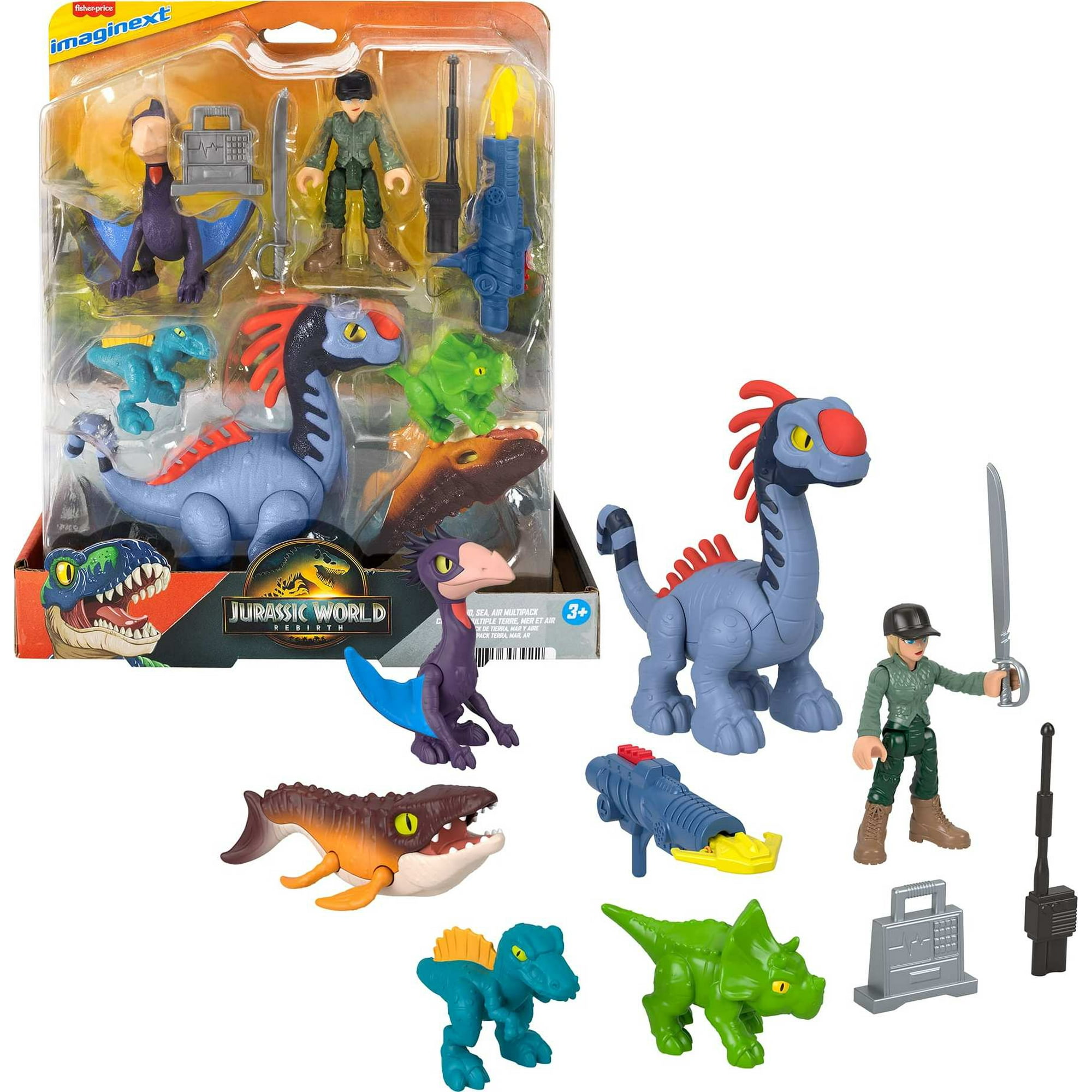 FANTASTICS セット Fisher-Price Imaginext Jurassic World Rebirth Set with 6 Action
