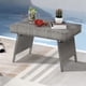 thumbnail image 5 of Mesa auxiliar plegable de ratán para exteriores, mesa auxiliar rectangular de mimbre para muebles de exterior, mesa de centro de mimbre para patio, piscina, jardín, patio, gris mixto, 5 of 5