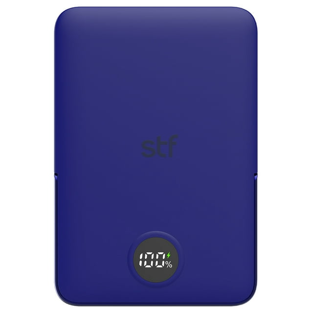 Batería Power Bank Portátil STF 5000 mAh 20W Carga Magnética, color Azul