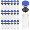 thumbnail image 3 of WORGEOUS 20pcs Práctico 10 ml Frascos transparentes Botellas de fondo planas claras con tapas, 3 of 6