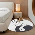 thumbnail image 3 of Sloths Showering Round Area Rugs Collection 6', Modern Abstract Art Funny Animals Non Slip Indoor Circular Throw Runner Rug Floor Mat Carpet for Living Room Dining Table Bedroom Nursery, 3 of 9