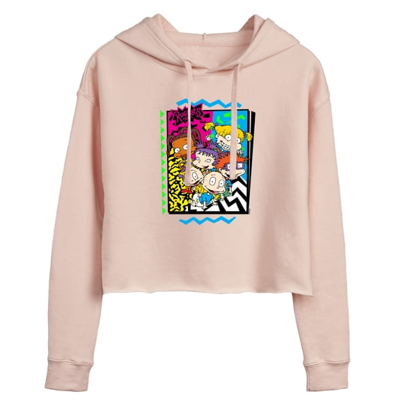Rugrats - Retro Character Group Cropped Graphic Hoodie