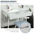 thumbnail image 4 of HOMCOM Dressing Table Vanity Table Set Make Up Table with Mirror & Stool, 4 of 10