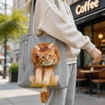 thumbnail image 4 of Lion Shaped Cat Carrier Bag, Portable Pet Carrying Bag for Small Dogs and Cats, Lion _ Gray, 4 of 6