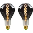 thumbnail image 2 of LINLIN LED Edison Bulb, Vintage Spiral Filament Light Bulb 4W E27 Base, Smoky Grey Glass Decorative Light Bulb for Bedroom Wedding, 2 of 7