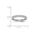 thumbnail image 6 of 14k White Gold Round Diamond Eternity Wedding Band Milgrain Edge Ring Size 7 - 1/3 Ct., 6 of 6
