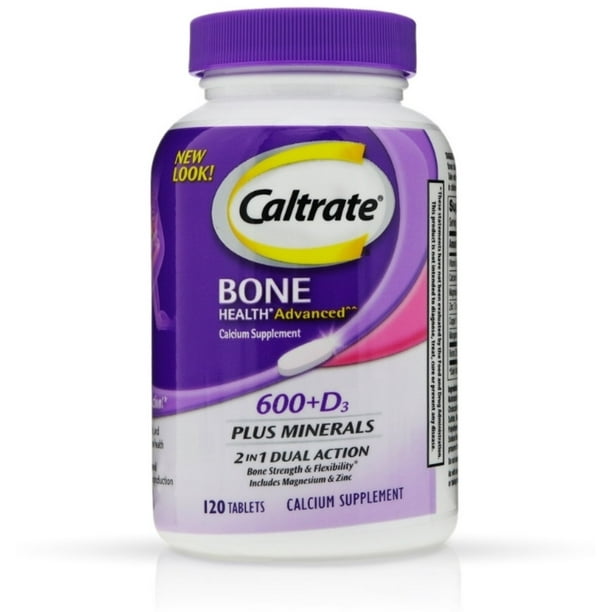 3 Pack Caltrate Calcium & Vitamin D Plus Minerals, 600+D3 120 Tablets