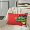 thumbnail image 5 of Naloa Cool Crocodile With Sunglasses Pillowcase, Throw Pillowcase, Wrinkle-Free, Stain-Resistant with Hidden Zipper for Bedroom Sofa-20"x30", 5 of 6