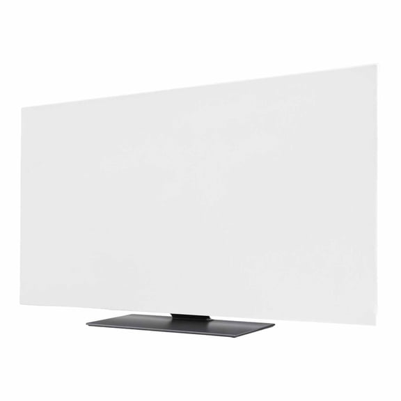 TV Cover 75'', White Elastic Stretch TV Screen Dust Cover Indoor, Modern Minimalist Pure Soild Color Washable Anti-Dust & Scratch Protector Covers, Universal Fit for Flat Curved LED LCD TVs