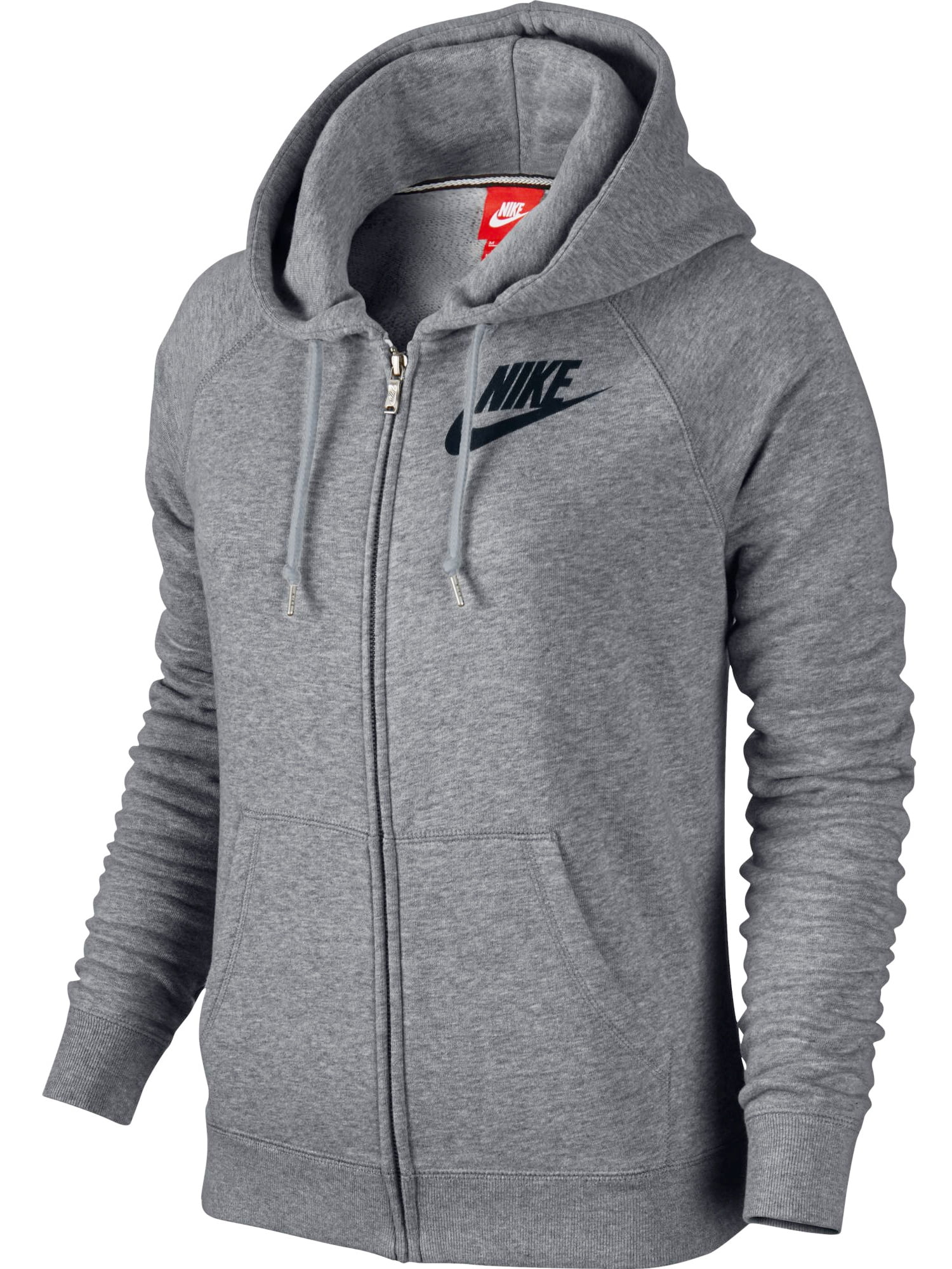 Nike - Nike Rally Women's Full-Zip Hoodie Carbon Heather/Grey/Black 585717-091 (Size L