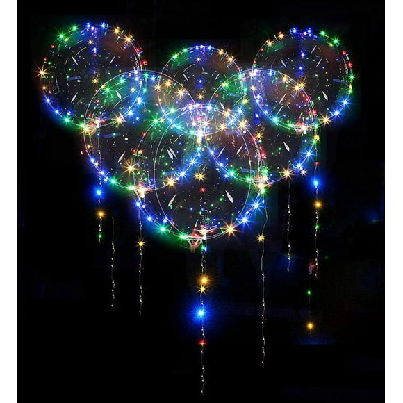 20 PCS Ballons d'Anniversaire, Ballons d'Hélium Ont Mené des Ballons d'Hélium Colorés et Lumineux pour la Décoration de Mariage de Fête
