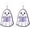 Purple Ghost, variant on Acrylic Ghost Earrings for Women Handmade Cute Funny Lightweight Spooky Halloween Ghost Face Dangle Drop Earring Halloween Costume Cosplay Party Jewelry