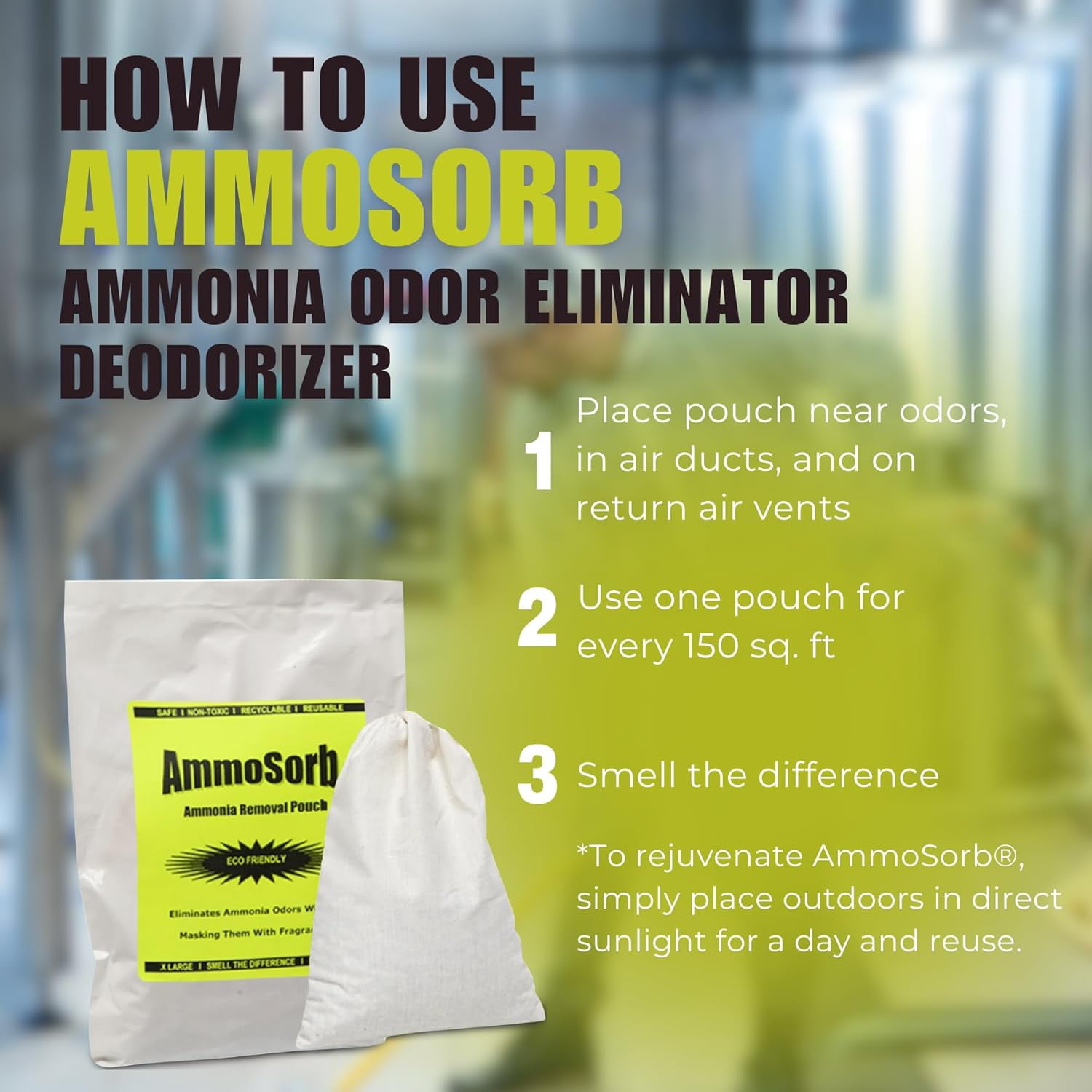 IMTEK Environmental 12100 Ammosorb Reusable Ammonia Removal Pouch