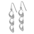 thumbnail image 2 of FB Jewels 925 Rhodium Plated Sterling Silver Polished Diamond-cut Dangle Earrings, 2 of 3