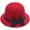 Wine Red, variant on CoCopeaunts Elegant Adults Solid Bowler Hat Blue Bow Hatbands Bucket Hat for Women Girls Autumn Winter Party Wedding Fedora Hats
