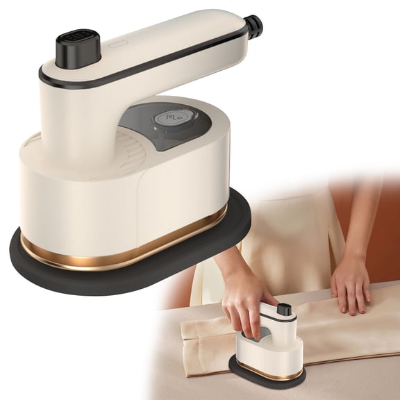 Portable Travel Steamer Ecohintz Foldable Handheld Portable Steamer - 40W Mini Wrinkle Remover & Iron for Travel, Dual-Voltage with Fast Heat-Up, Compact for Suits, Dresses & Business Trips, Beige