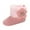 Pink, variant on YUGYXL Newborn Baby Boy Girl Soft Fleece Booties Stay On Infant Slippers Socks Shoe Non Skid Gripper Toddler First Walkers Winter Ankle Crib Shoes Black,13--3(21)