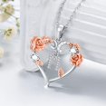 thumbnail image 3 of YAFEINI Rose Heart Necklaces Gifts for Women, 925 Sterling Silver Rose Love Heart Initial Letter Pendant Necklace Jewelry Mothers Day Valentines Christmas Birthday Gifts for Her Mom Wife Girlfriend-M, 3 of 5