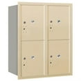 thumbnail image 2 of 10 Door High Recessed Mounted 4C Horizontal Parcel Locker with 4 Parcel Lockers in Sandstone with USPS Access - Rear Loading, 2 of 3