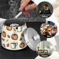 thumbnail image 4 of Yayeee Ashtray with Lid for Cigarette Smokeless Stainless Steel Home Ash Holder, Fall Leaves, 4 of 7