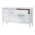 thumbnail image 6 of Baxton Studio Lucera Mid-Century White Bobbin Wood 6-Drawer Dresser, 6 of 6