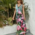 thumbnail image 3 of Flamingo Pattern Sleeveless Dress Female Clothing Dress Women Summer 2025 Dress, 3 of 7