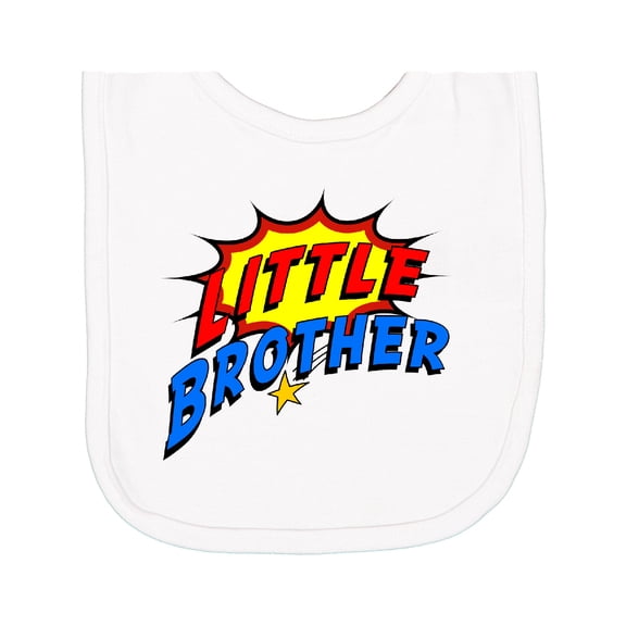 Inktastic Little Brother Superhero Newborn Bib