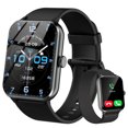 thumbnail image 1 of IOWODO Smart Watch for Women Men, Bluetooth Call(Answer/Make Calls/Push Message), 1.85" Touch Screen Fitness Watch, with 100+ Sports Modes,IP68 Waterproof, for Android iPhone Samsung, Black, 1 of 7