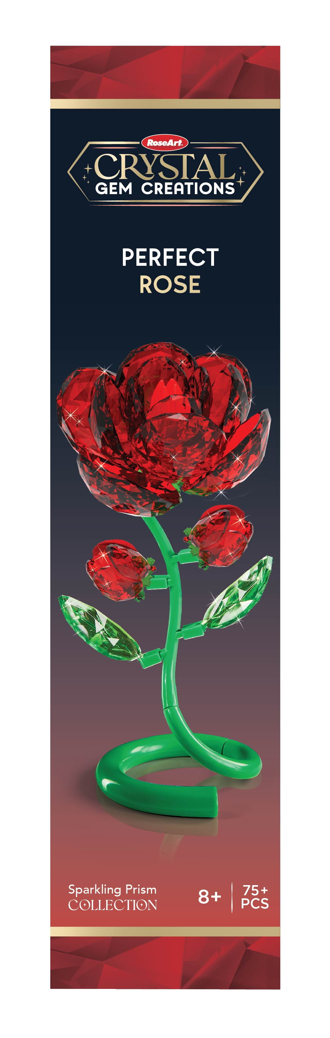 Crystal Gem Creations Perfect Rose Kit by RoseArt, 75+ Pieces, Great for Adults, Tweens and Children Ages 8+.  Great Mother's Day gift.