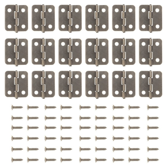 Troglfold small hinges 50 Sets of Jewelry Box Hinges Iron Case Hinges Multi-function Chest Hinges,0.59"X0.63"X0.08"