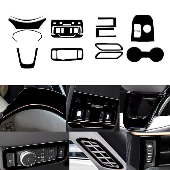 16X Gloss Black Full Interior Set Kit Cover for Ford for Mustang Mach-E 2021-2022
