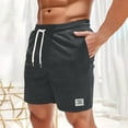 thumbnail image 2 of Mens Summer Solid Ventilate Shorts Elasticated Waisted Work Pants Beach Pants, 2 of 5