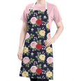 thumbnail image 5 of Pioneer Flower Floral Print Pattern Apron for Women and Men, Cotton Linen Waterproof with Pockets, Adjustable, 33x27 Inch for Kitchen, Gardening, BBQ, Salon, 5 of 6