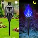 thumbnail image 1 of Antorcha de llama solar de 12 LED Luz azul parpadeante Lámpara de noche Decoración de patio (4 piezas) Likrtyny Para estrenar, 1 of 7