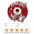 thumbnail image 6 of 15 Inch Round Placemats Set of 4, Red Christmas Non Slip Heat Insulation PP Table Mats, Xmas Snowman Truck Tree Balls Washable Place Mats for Kitchen Dining Party Table Decor, 6 of 7