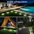 thumbnail image 2 of Luces solares de jardín para exterior de 6 piezas con 12 LED, luz blanca fría, resistente al agua IP65, focos solares integrados, adecuadas para patios, pasillos y patios., 2 of 5