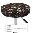 thumbnail image 4 of Kll Pirate Skulls Round Bar Chair Cushion Cover 13 Inch,Bar Stool Protector With Elastic, Soft Washable, 4 of 7