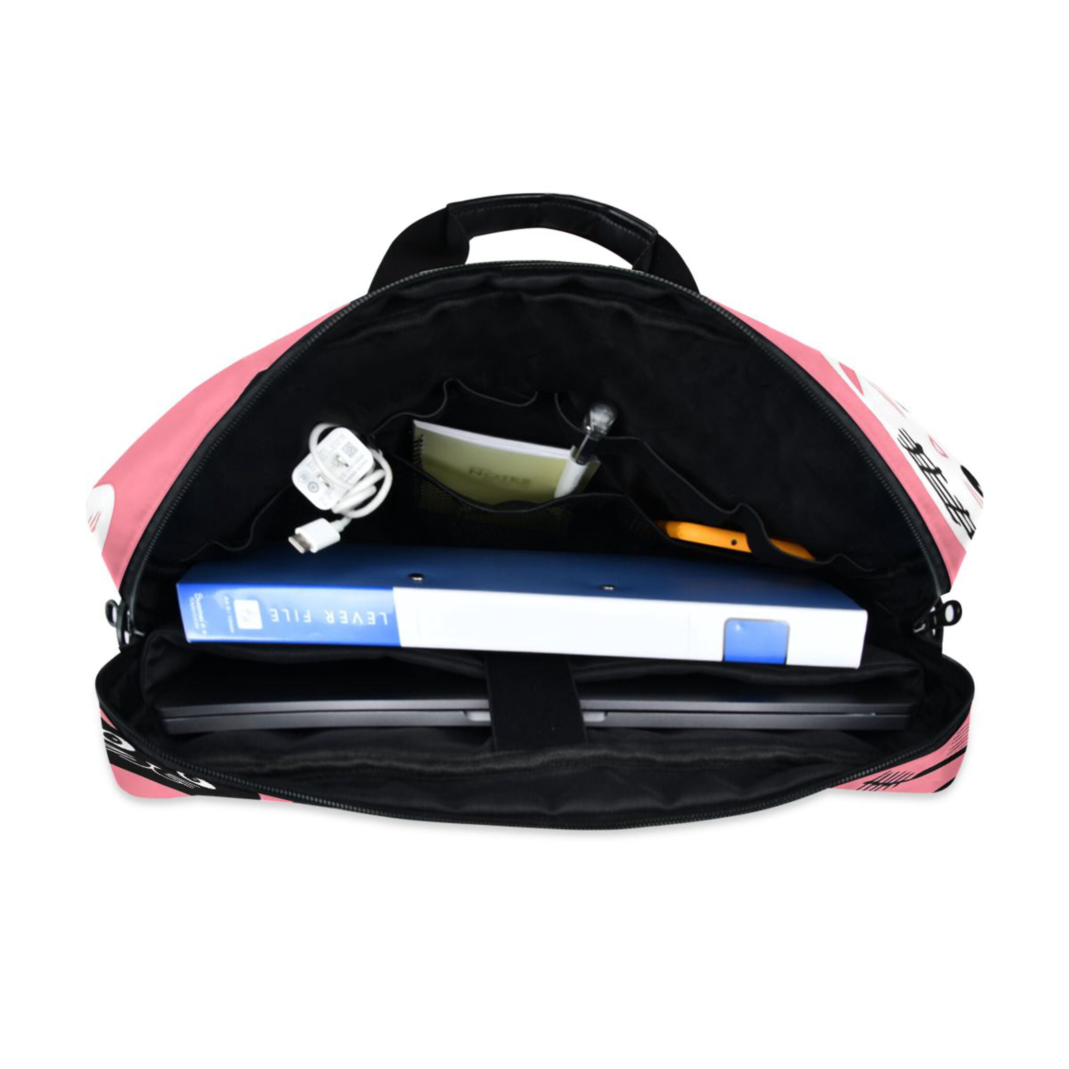 16" Laptop Tote Bag Laptop Sleeve Case Computer Briefcase for Work & Travel Black and White Cats