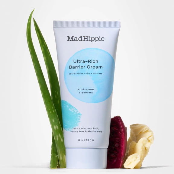 Mad Hippie Ultra-Rich Barrier Cream, Travel-Friendly – Multi-Purpose Moisturizer with Hyaluronic Acid, Niacinamide & Vitamin C, Lotion for Extremely Dry Skin, Vegan & Cruelty-Free, 2 Oz