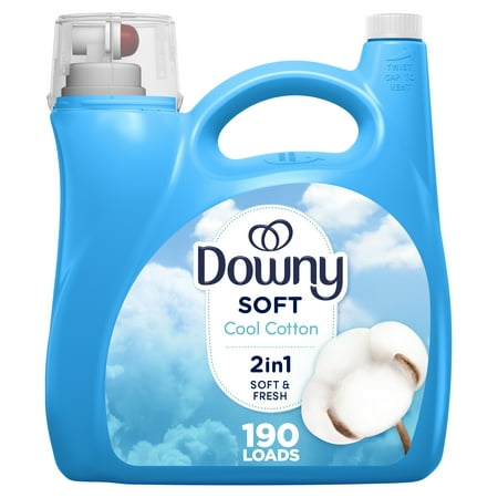 Downy Liquid Laundry Fabric Softener And Conditioner, Cool Cotton Scent, 140 Fl Oz, 190 Loads