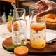 thumbnail image 5 of Vaso De Vidrio Hervidor Estilo Breve Fruta Taza Impresa Bebida Transparente Calix Con Tapa 550 Ml Y 275 Ml Vaso De Bebida Fría Taza De Vidrio De Borosilicato Para Bebida Jugo Agua Yuarrent HA027508-02, 5 of 7
