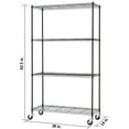 thumbnail image 2 of TRINITY BASICS® 4-Tier 36x14x60 Wire Shelving w/ Wheels, NSF - Black, 2 of 6
